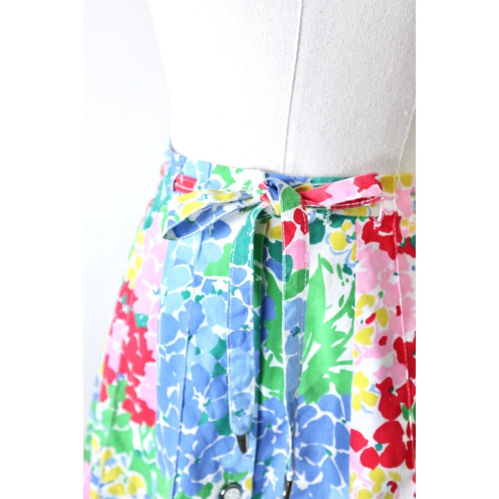 Vintage 1970s Buffy Buffington Size XXS A-Line Skirt Painterly Floral Print - Picture 10 of 10